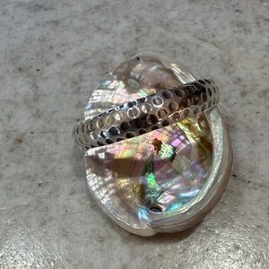 Silver Hammered Bracelet